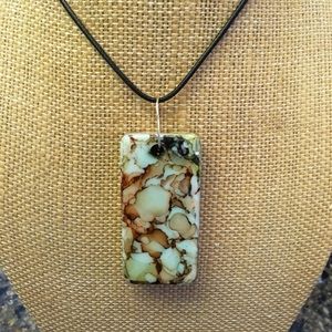 **New** Handmade necklace 18” Brown multi #45